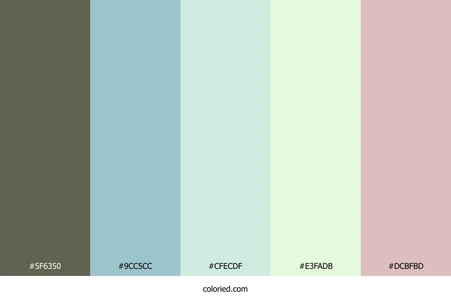 Olive Mist Blush Color Palette