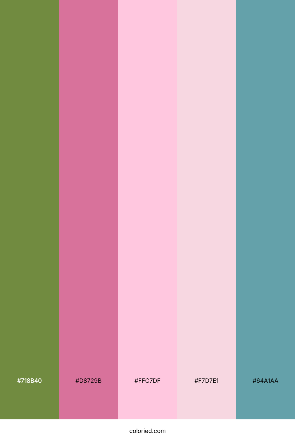 Olive Pink Sunset Palette
