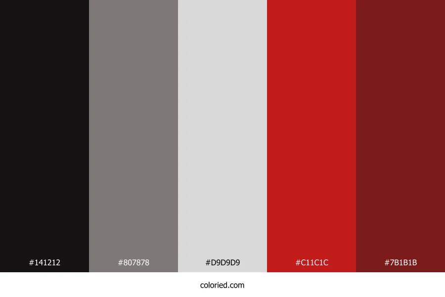 Onyx and Crimson Color Palette