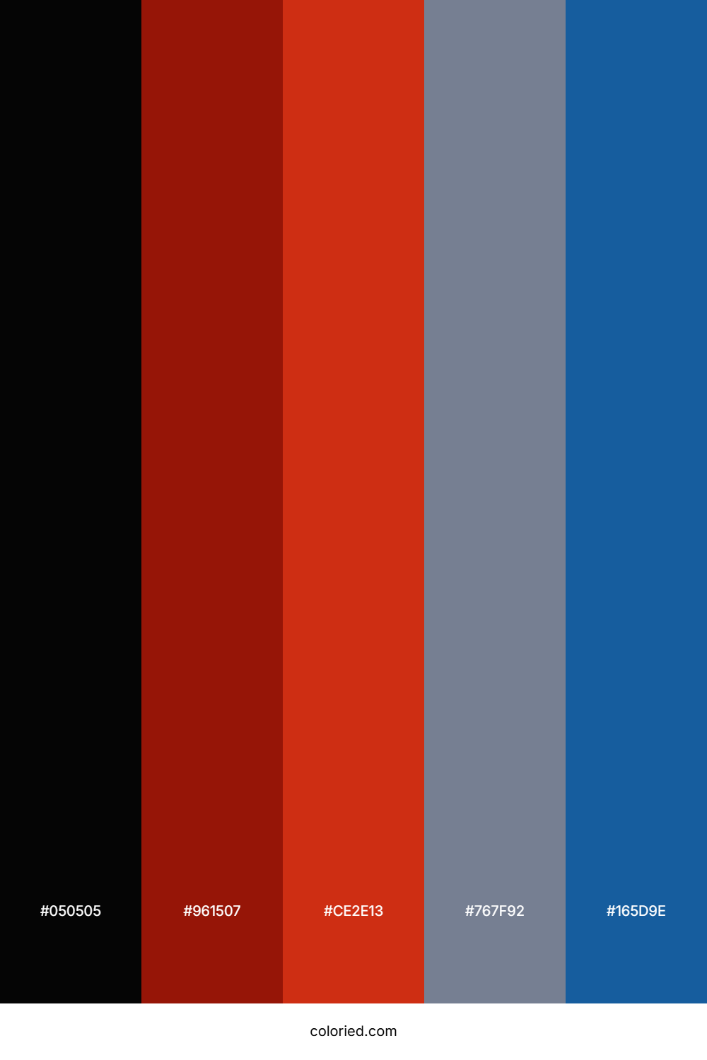 Onyx Crimson Horizon Color Palette