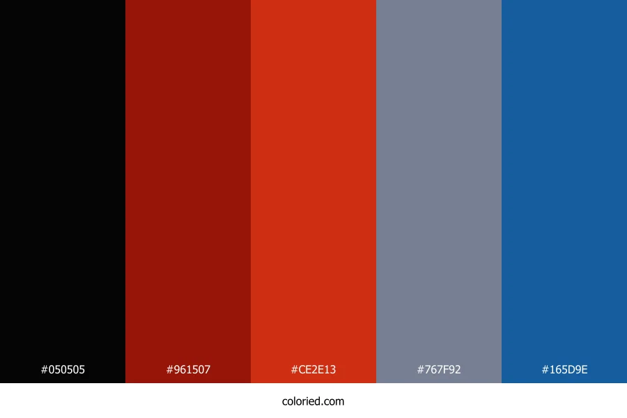 Onyx Crimson Horizon Color Palette