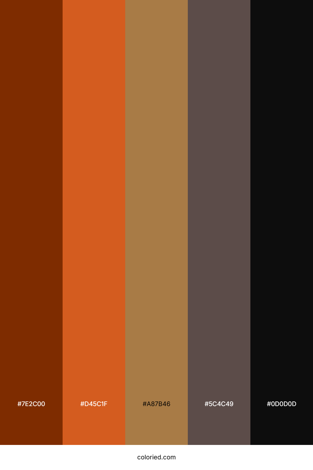 Orange and Black Gradient Color Palette