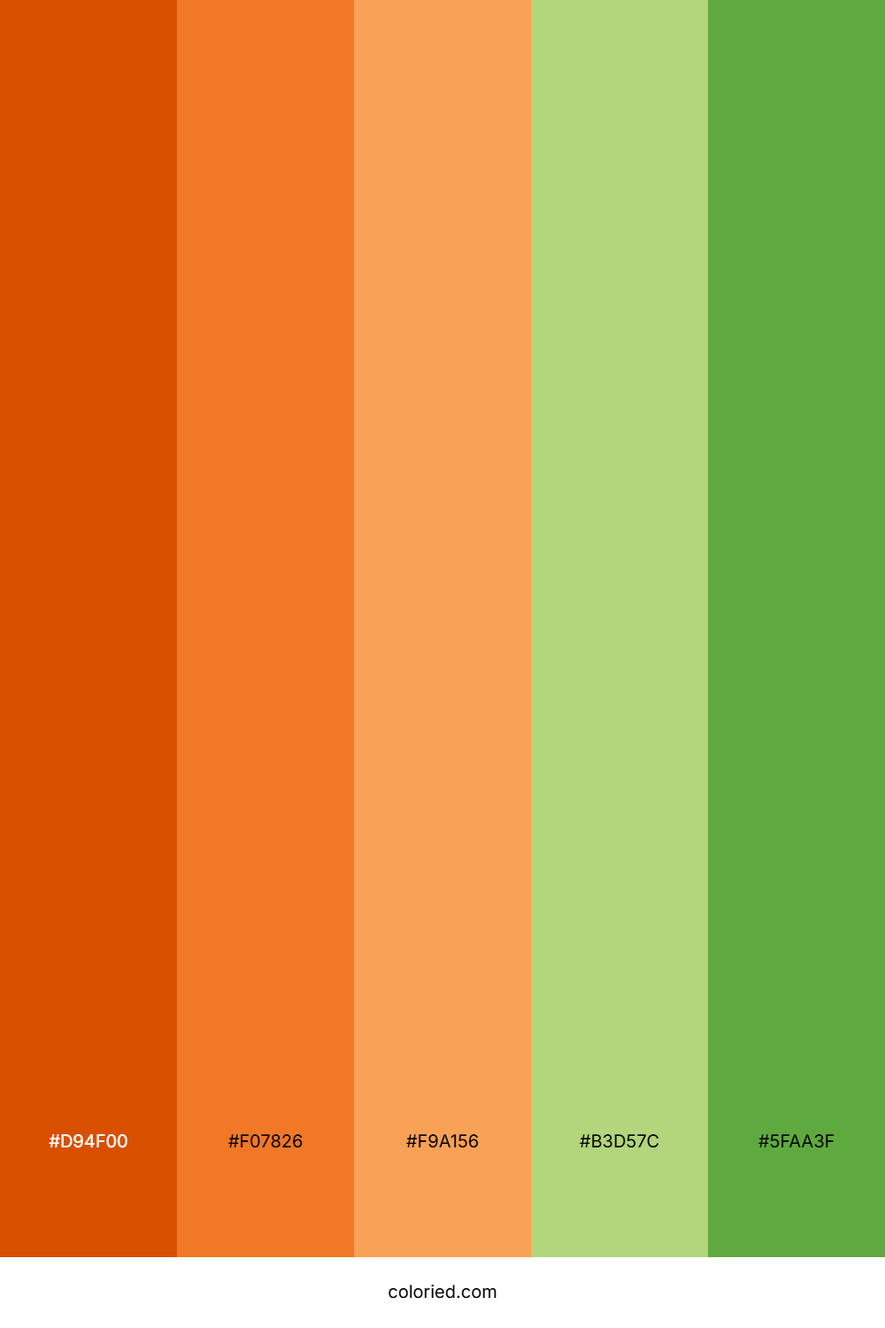 Orange and Green Color Palette