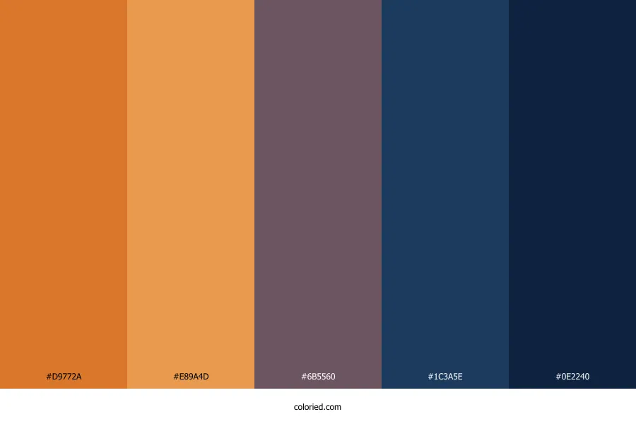 Orange and Navy Blue Color Palette