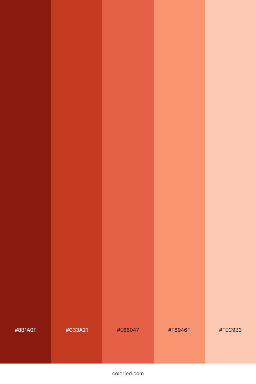 Orange and Red Shades Color Palette