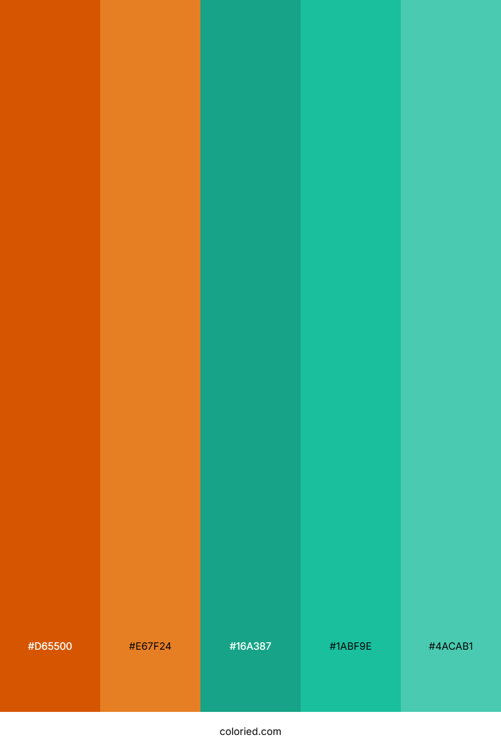 Orange and Teal Color Palette