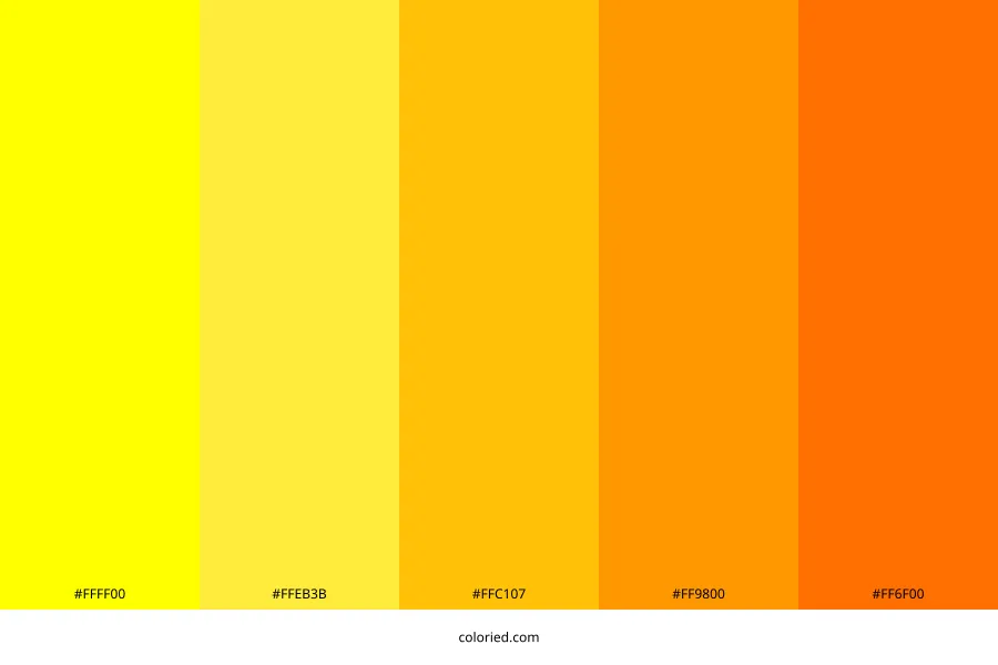 Orange and Yellow Color Palette