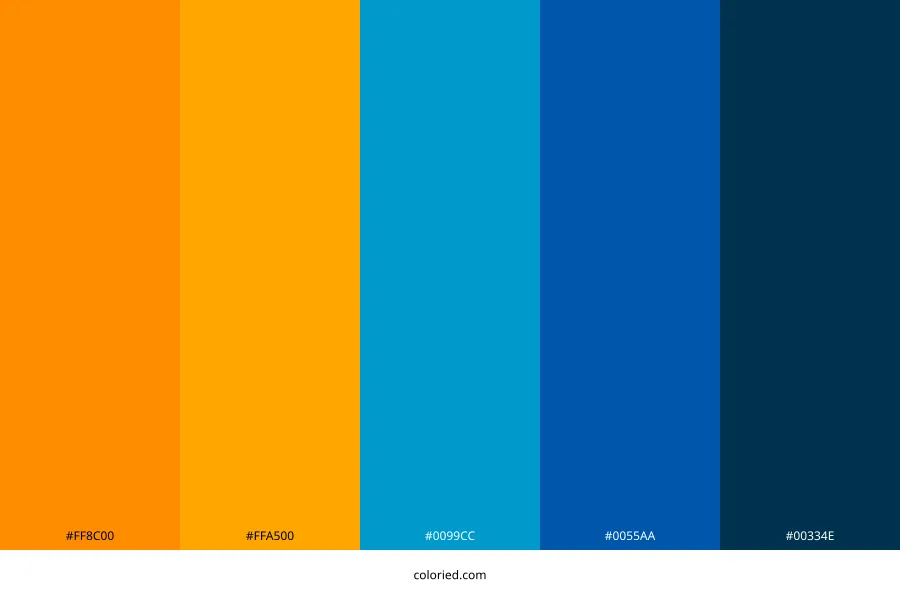 Orange Complementary Color Palette