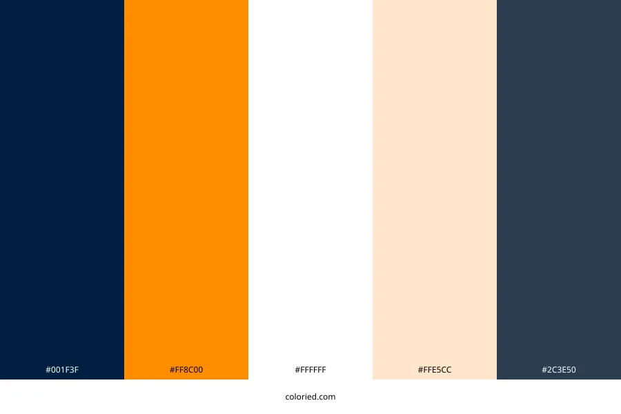 Orange Navy Color Palette