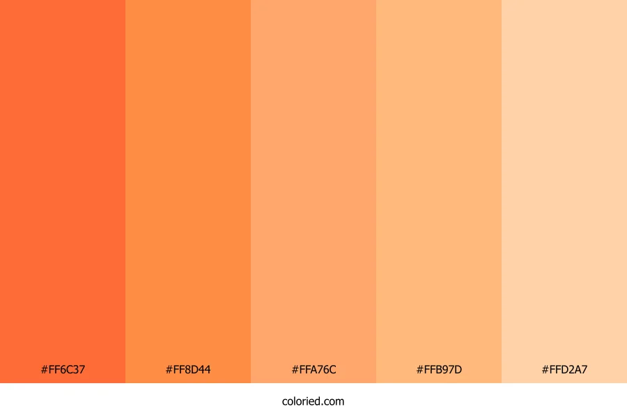 Orange Sunset Color Palette