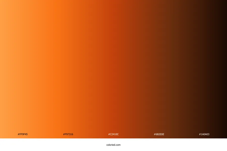 Orange to Black Gradient