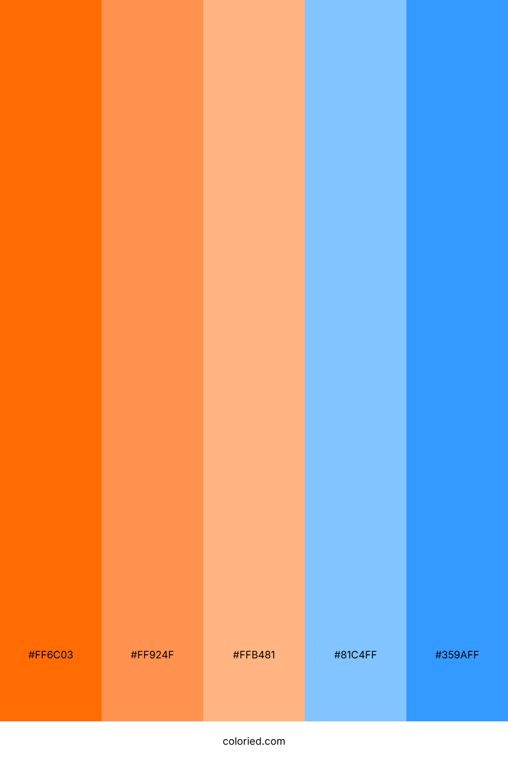 Orange to Blue Color Palette