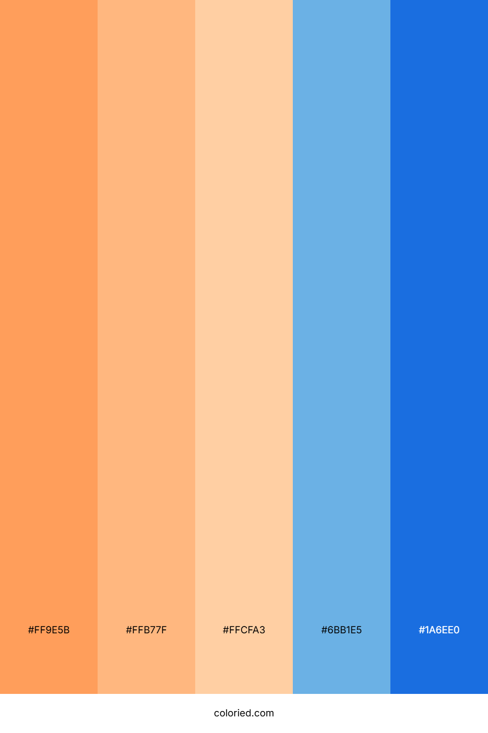 Orange to Blue Gradient Color Palette