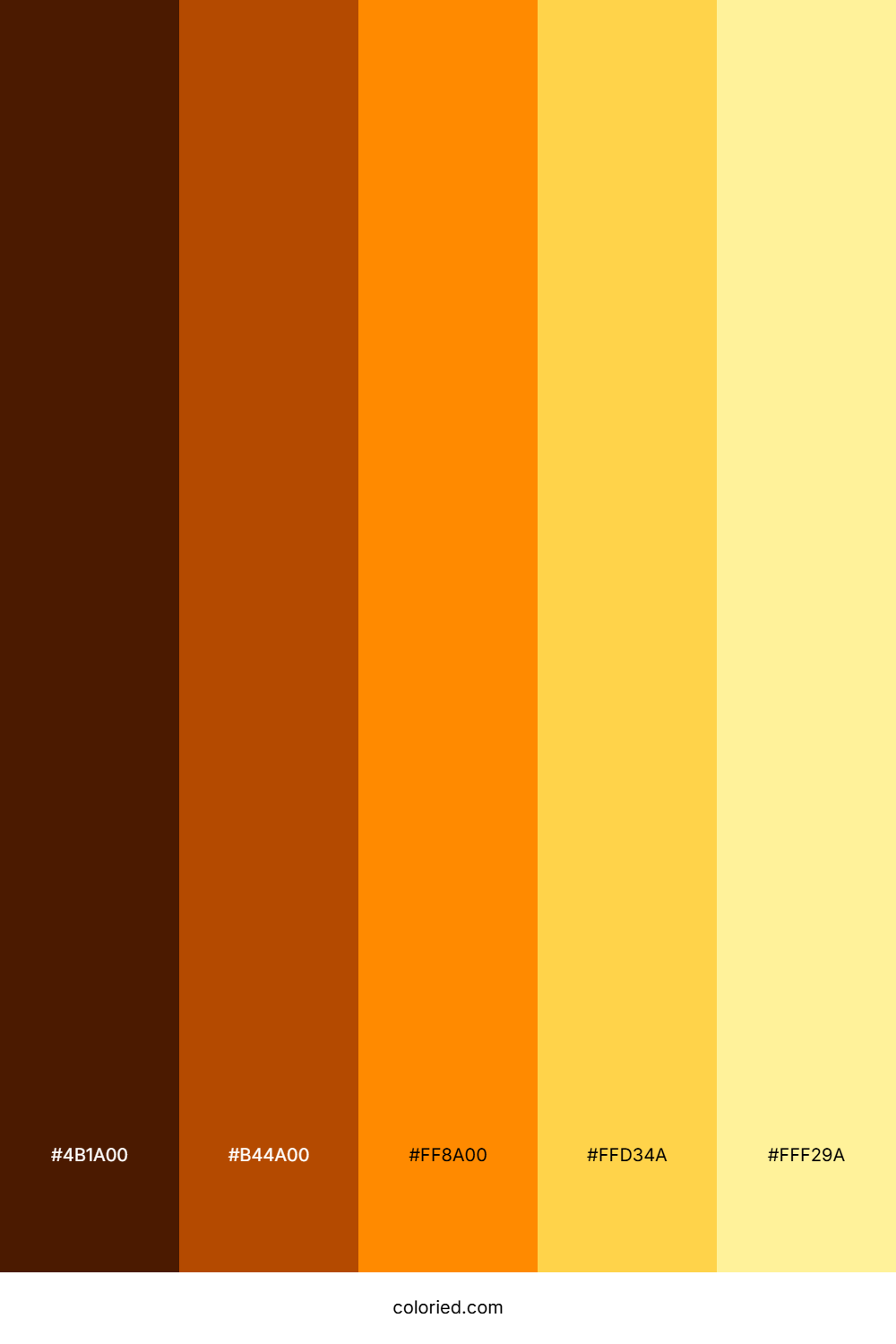 Orange to Yellow Color Palette