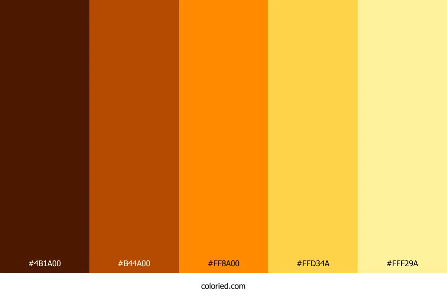 Orange to Yellow Color Palette