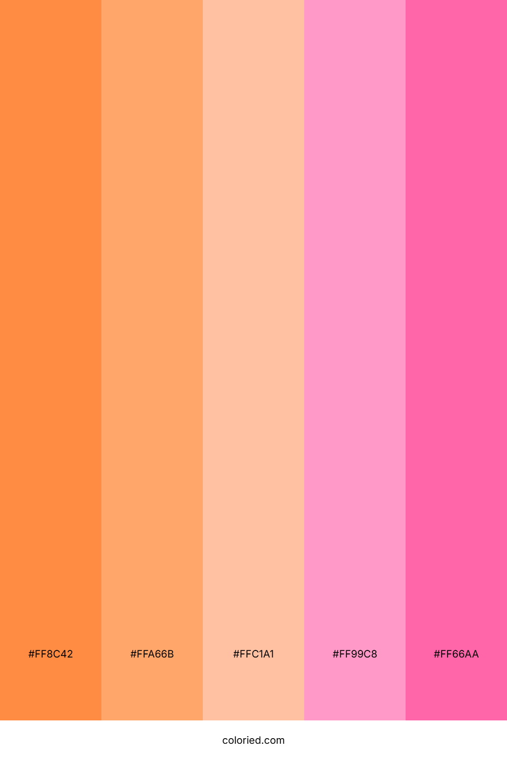 Orange with Pink Color Palette