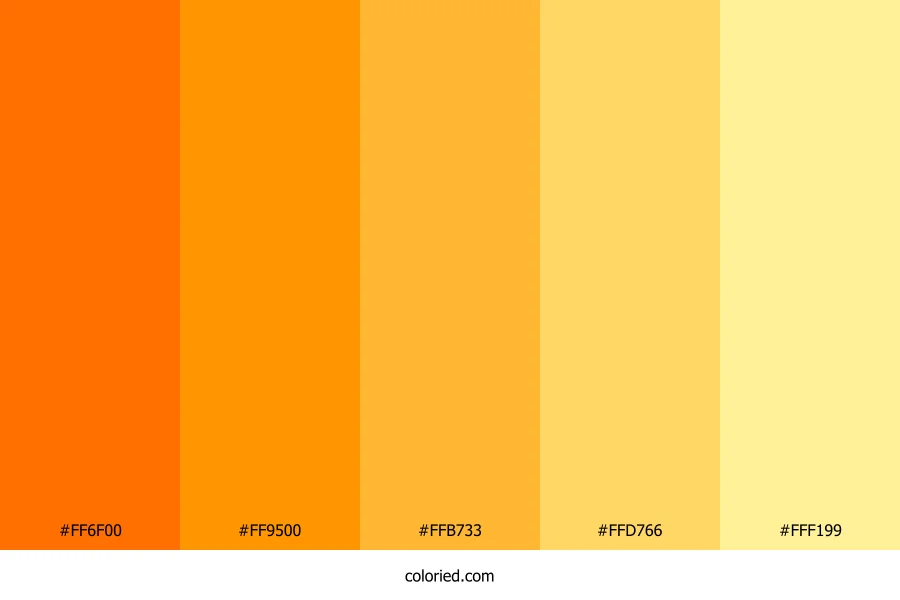 Orange With Yellow Color Palette