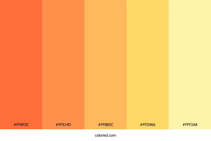 Orange Yellow Mix Color Palette