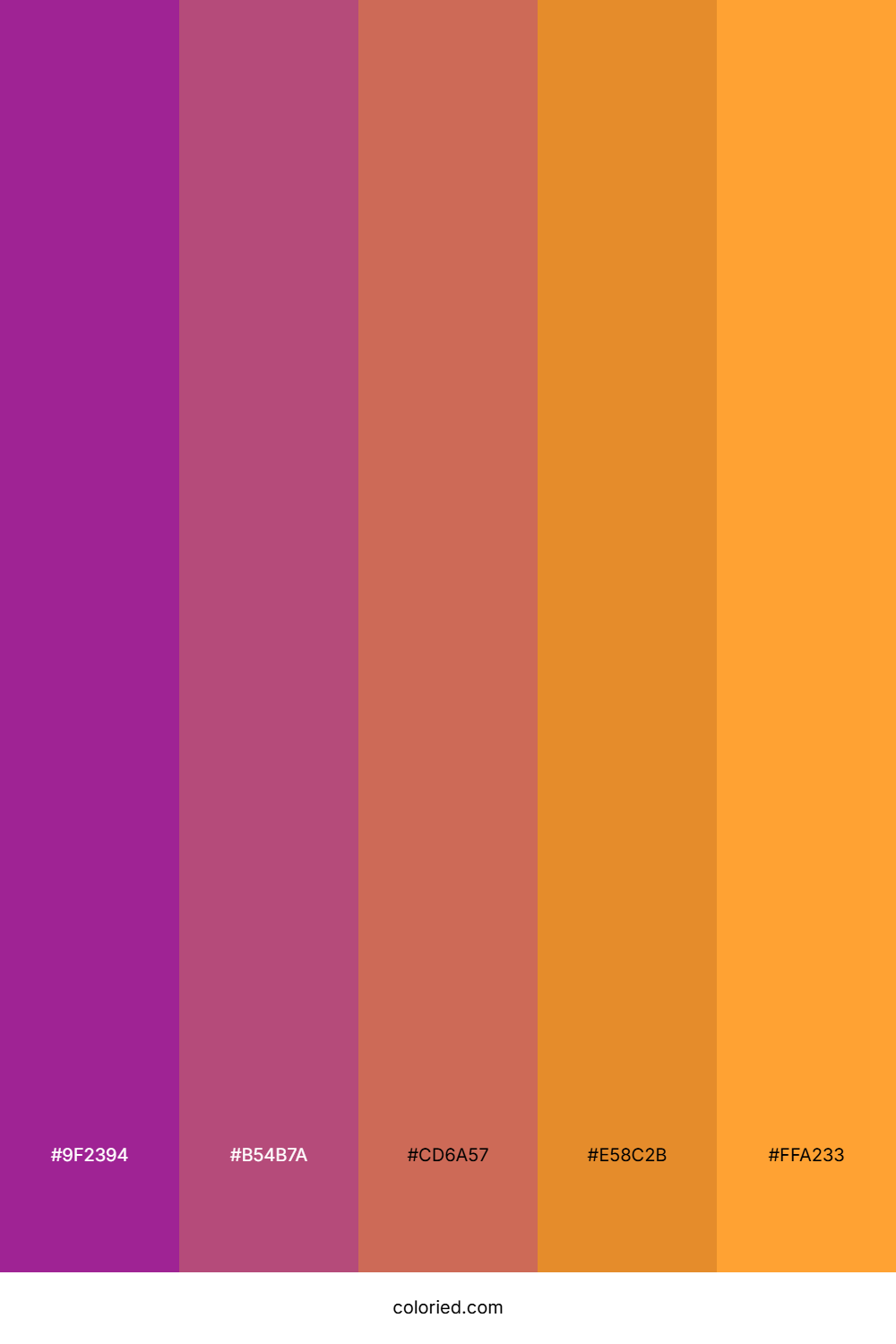 Orchid and Amber Color Palette