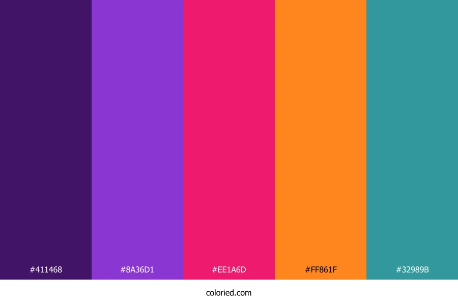 Orchid Sunset Wave Color Palette