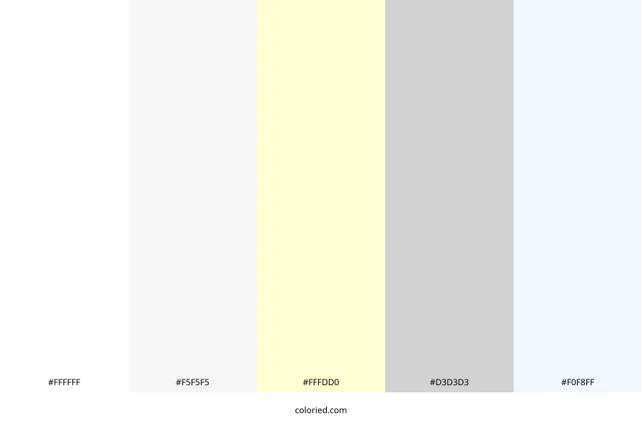 Origami White Color Palette