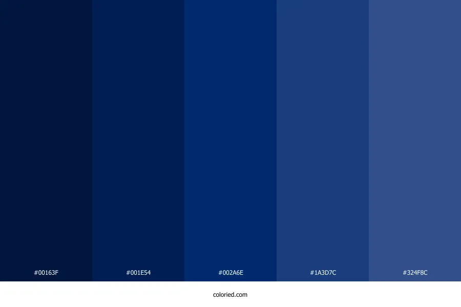 Oxford Blue Color Palette