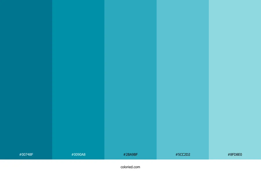 Pacific Blue Color Palette