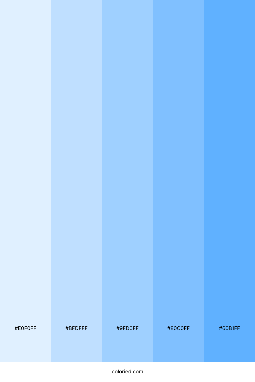 Pale Blue Gradient Color Palette