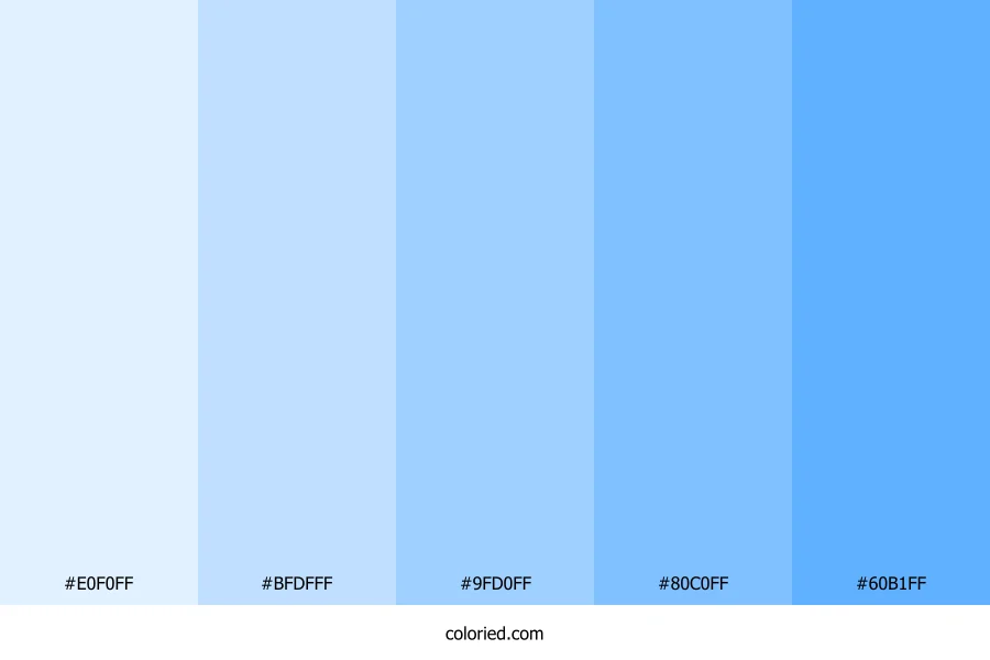 Pale Blue Gradient Color Palette