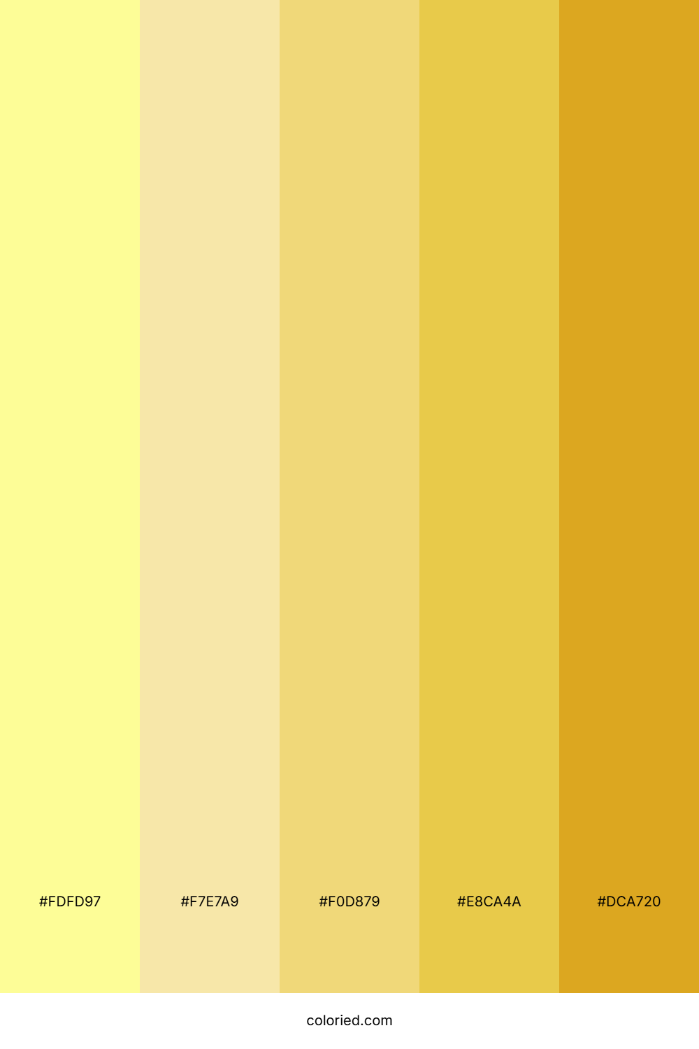 Pale Gold Gradient Color Palette