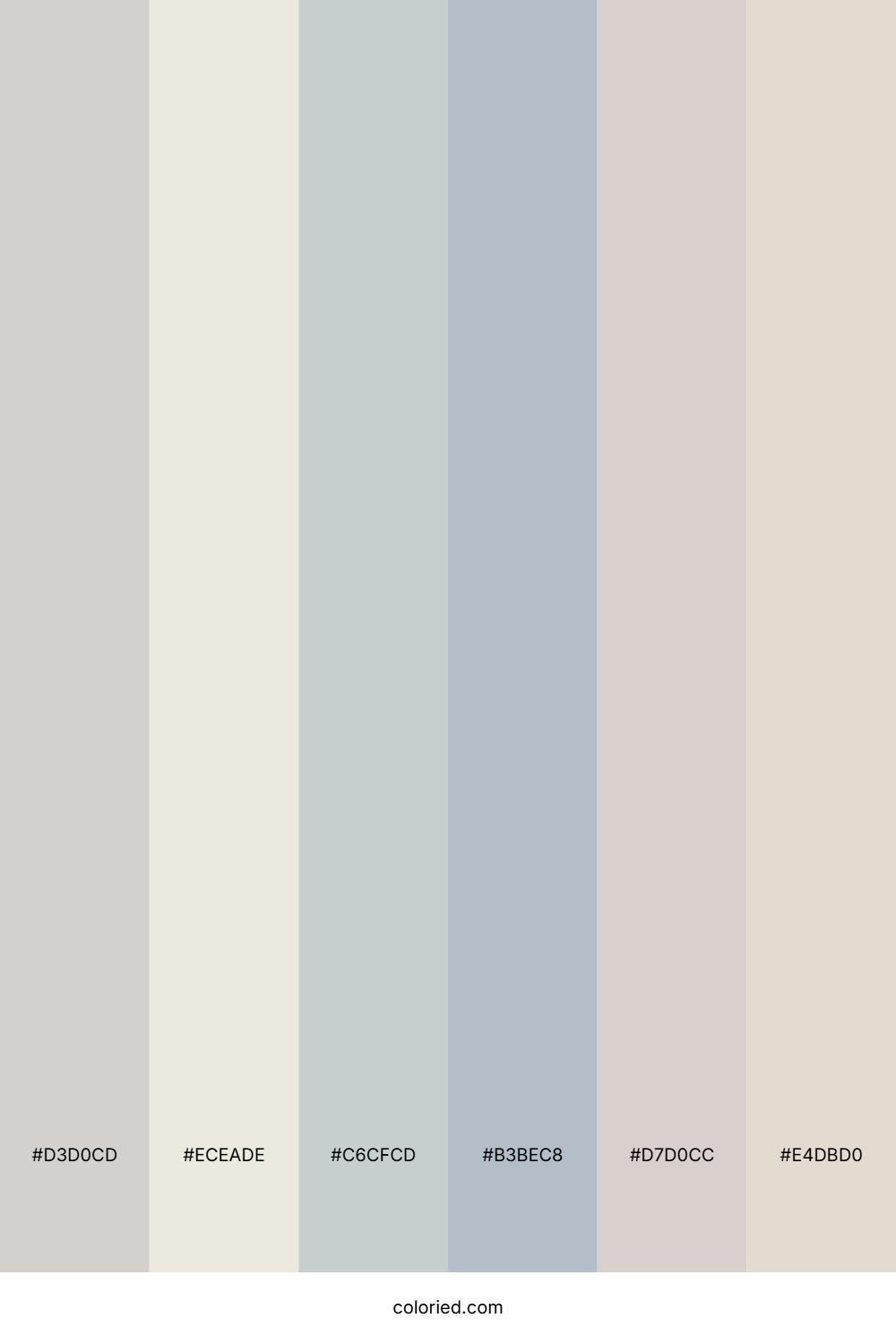Pale Gray and Soft Pastels Color Palette