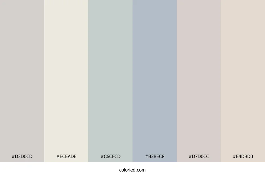 Pale Gray and Soft Pastels Color Palette