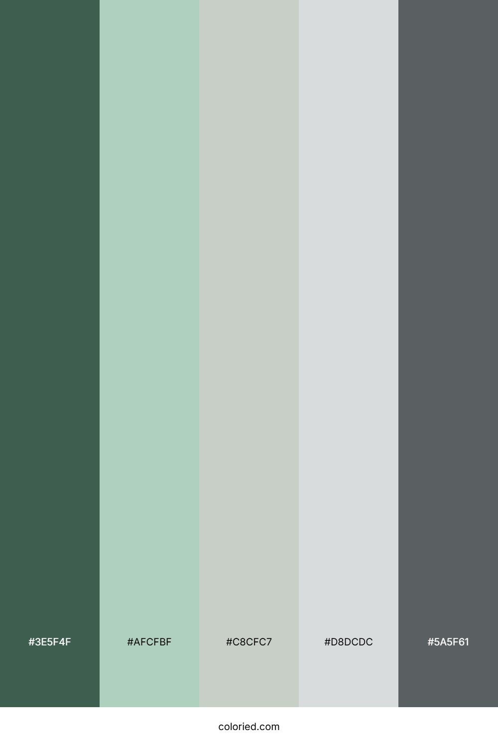 Pale Green to Gray Color Palette