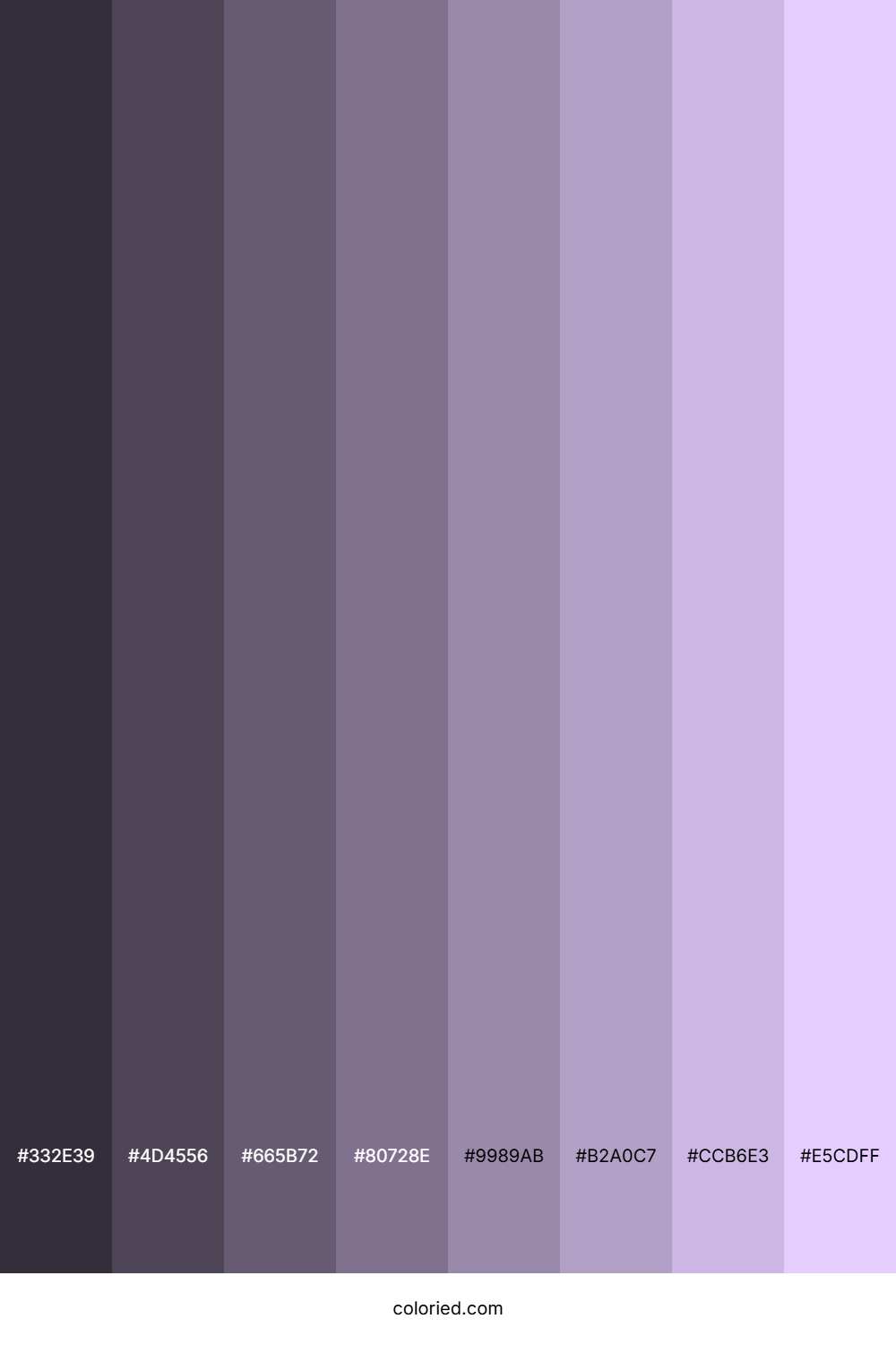 Pale Lilac Color Shades