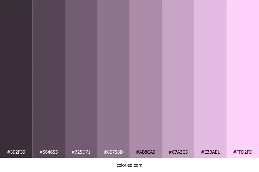 Pale Mauve Color Shades