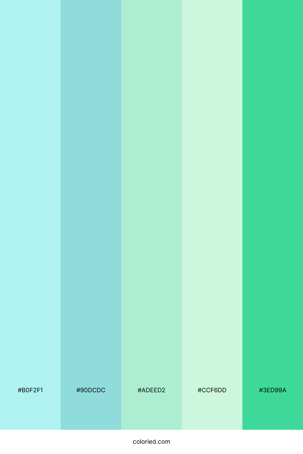 Pale Mint, Blue and Green Color Palette