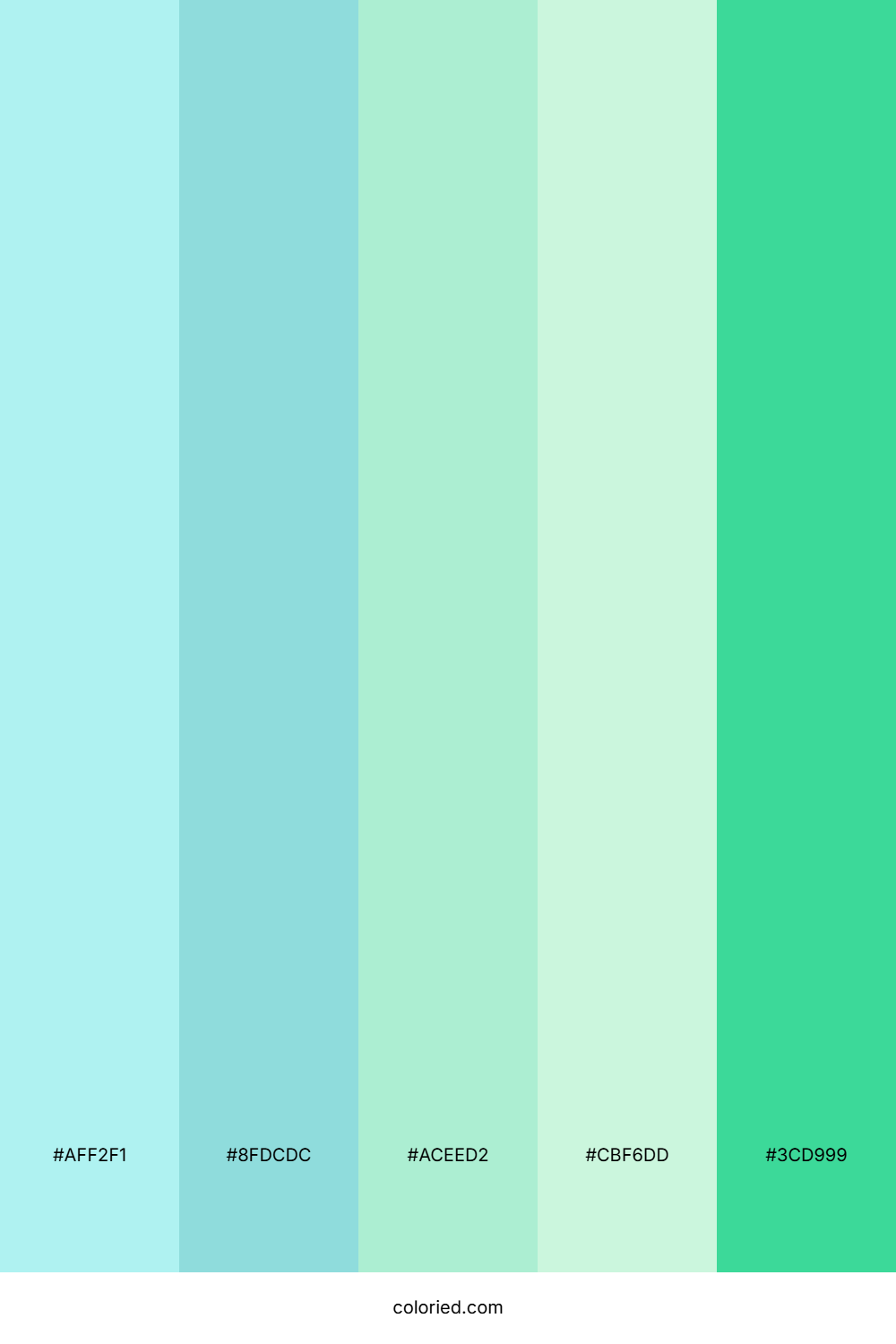 Pale Mint And Sea Green Color Palette