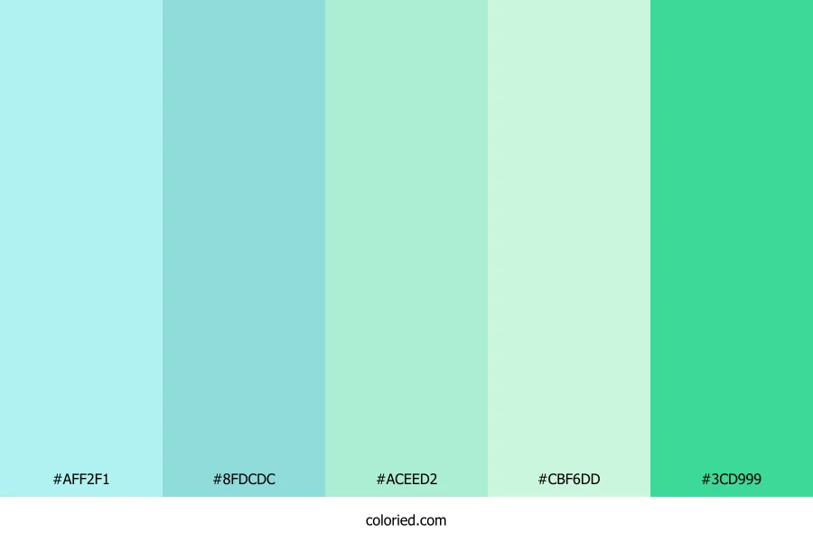 Pale Mint and Sea Green Color Palette