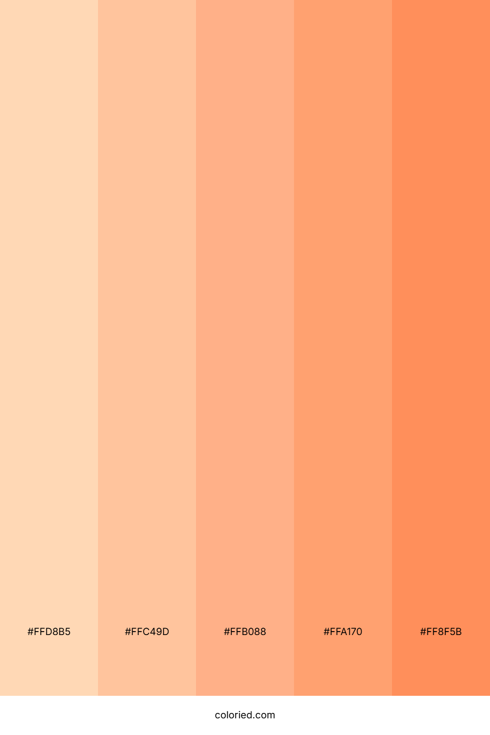 Pale Orange Gradient Color Palette