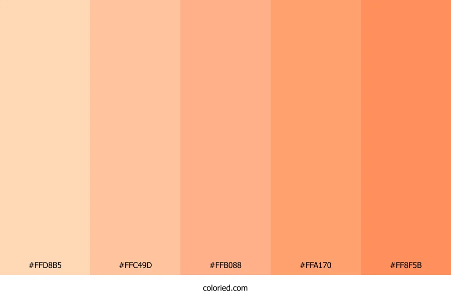Pale Orange Gradient Color Palette
