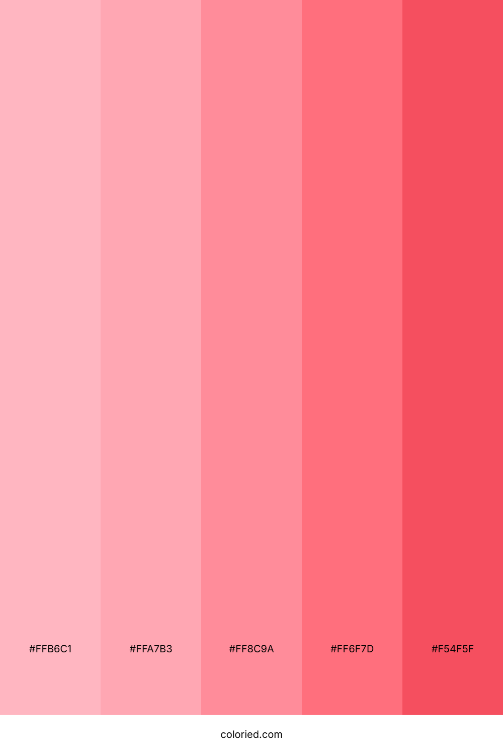 Pale Red Gradient Color Palette