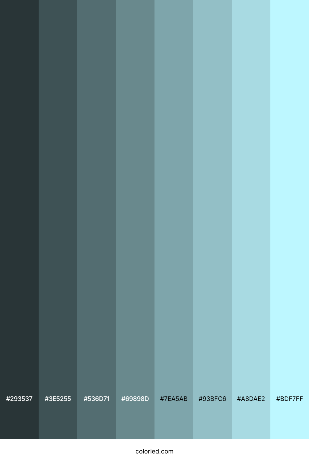 Pale Sky Blue Color Shades