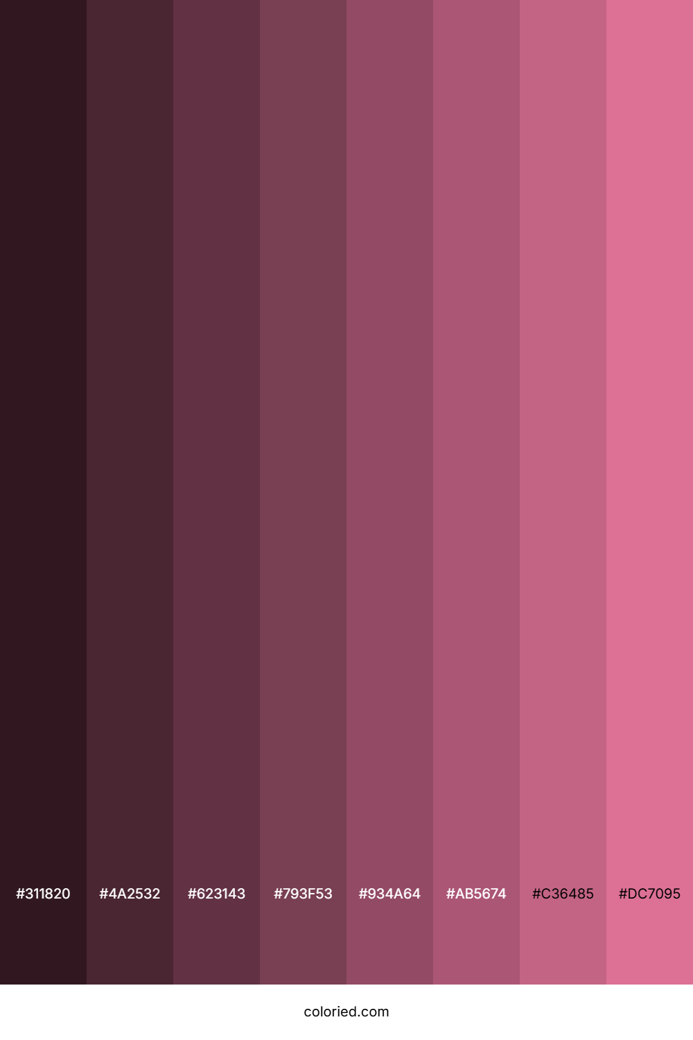 Pale Violet Red Color Shades