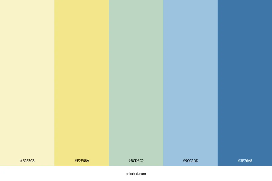 Pale Yellow and Blue Color Palette