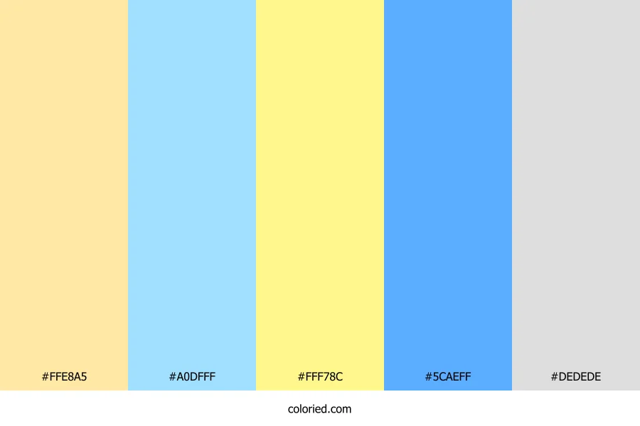 Pale Yellow and Sky Blue Color Palette