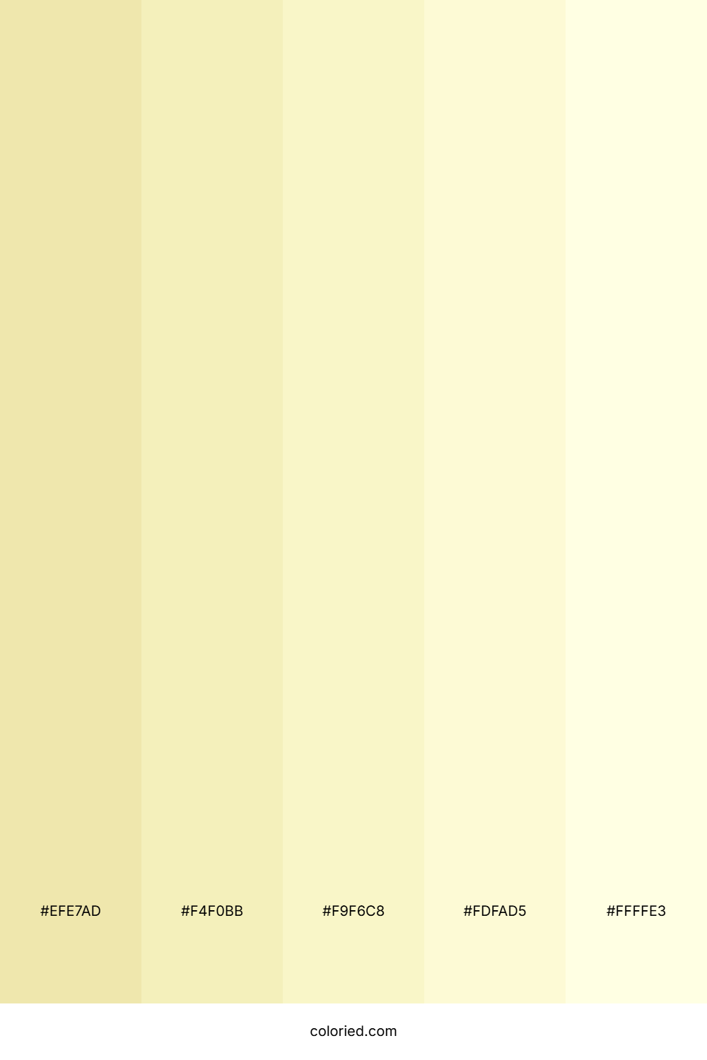 Pale Yellow and Soft Cream Color Palette