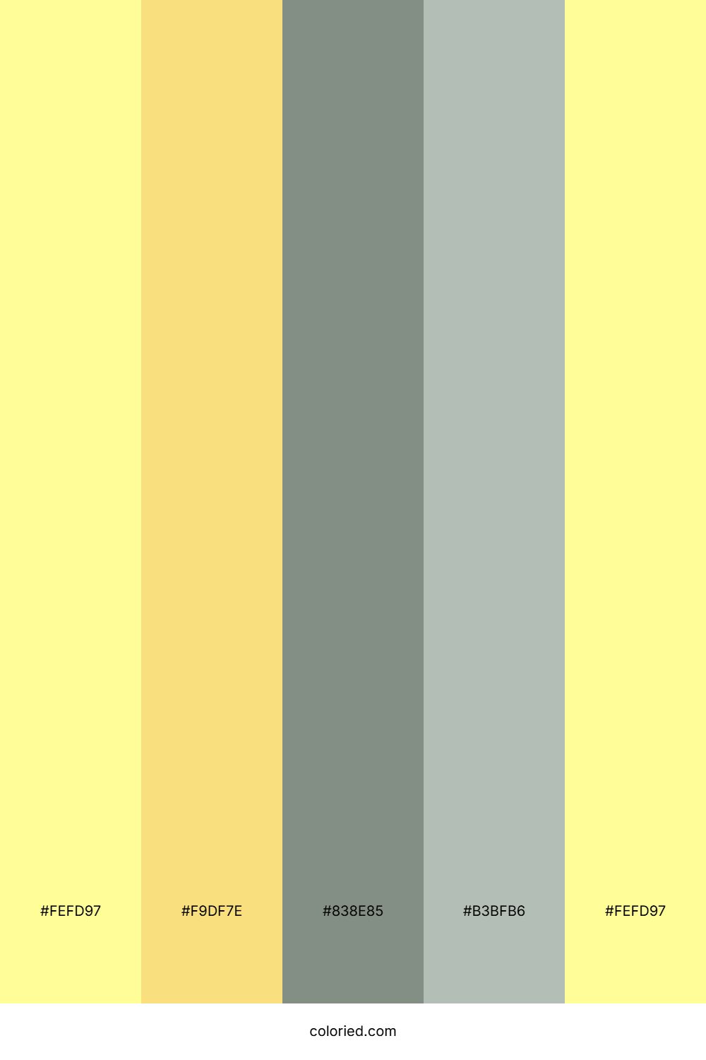 Pale Yellow And Soft Gray Color Palette