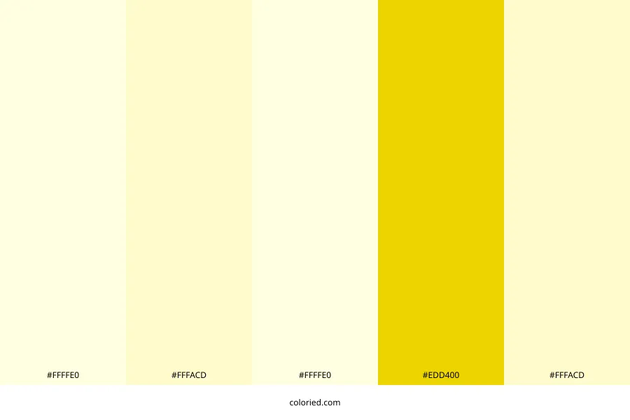 Pale Yellow Color Palette