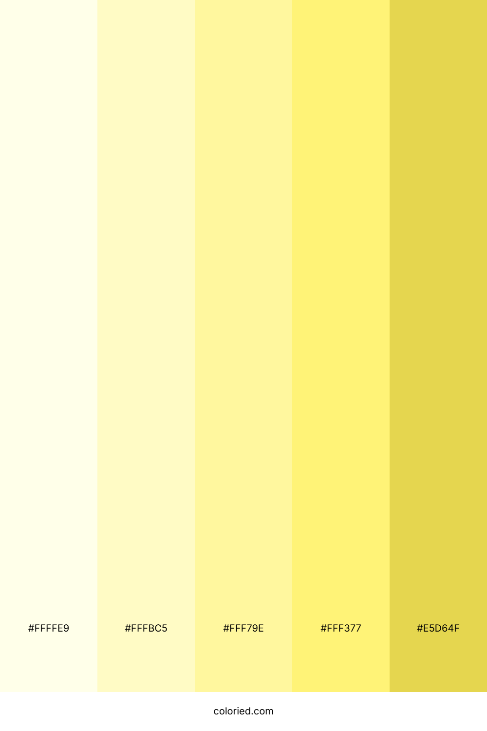 Pale Yellow Gradient Color Palette