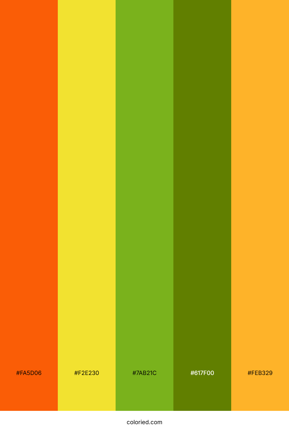 Papaya Pineapple Grove Color Palette